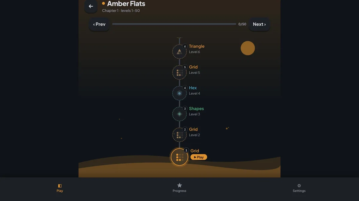 Journey map — Amber Flats chapter